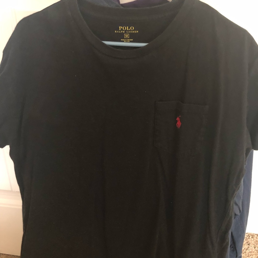 Men’s Black Short Sleeve Polo Tee